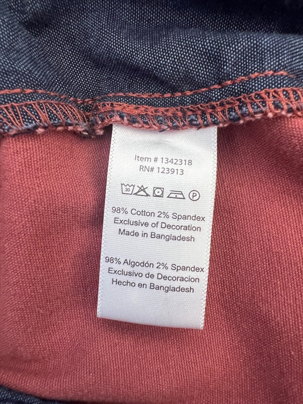 Jachs New York Chino Shorts Rust Terra Cotta Cotton Stretch Classic Fit (38) - Picture 4 of 7